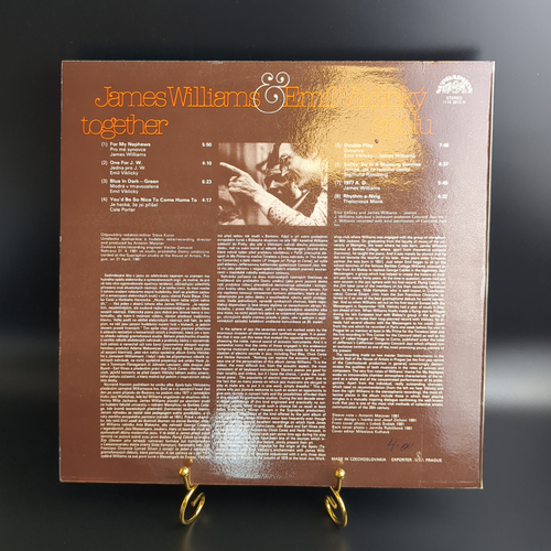 LP James Williams & Emil Viklicky – Together. Джаз. Виниловая пластинка 12 дюймов. Supraphon Чехословакия 1981 год.