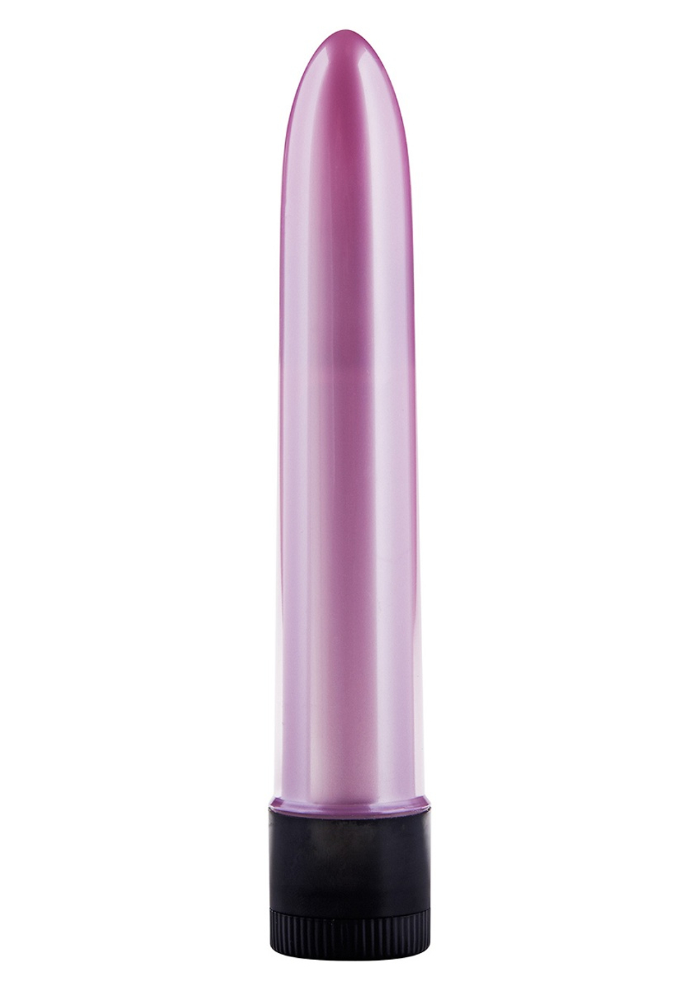 Розовый вибратор RETRO SLIMLINE - 20 см.