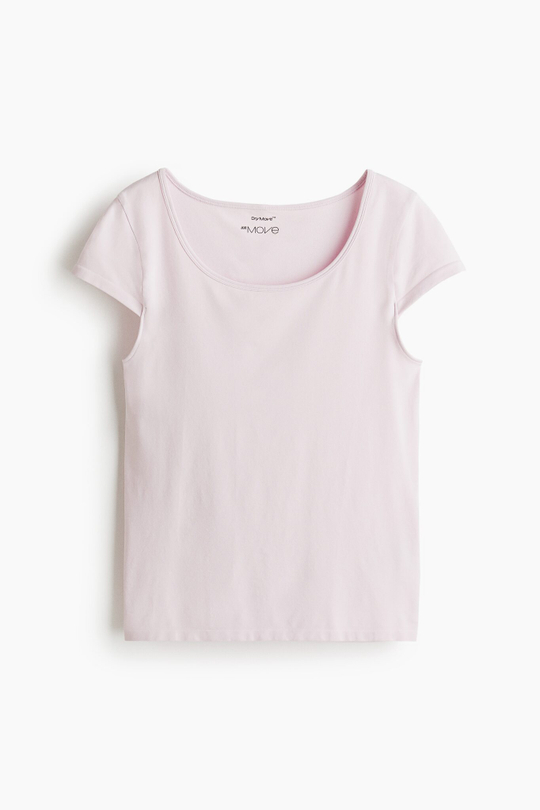 H&M Бесшовный спортивный топ DryMove™, розовый