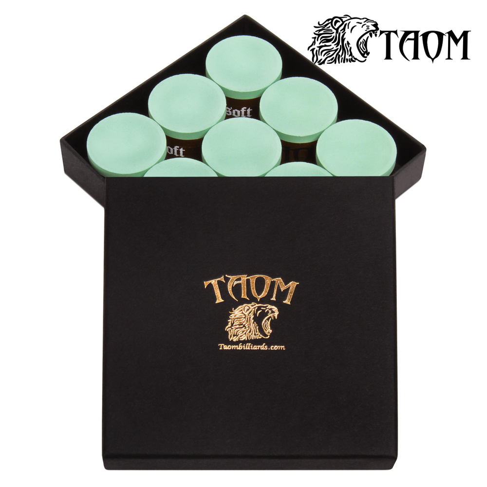 Мел бильярдный "Taom Soft Chalk" Green 9шт.