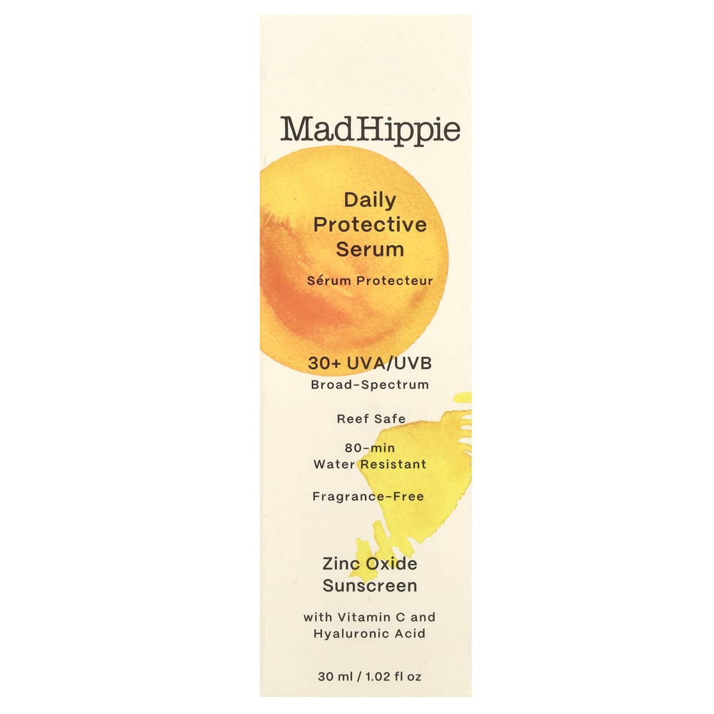 Mad Hippie, Ежедневная защитная сыворотка, SPF 30+, без отдушек, 30 мл (1,02 жидк. унц.)