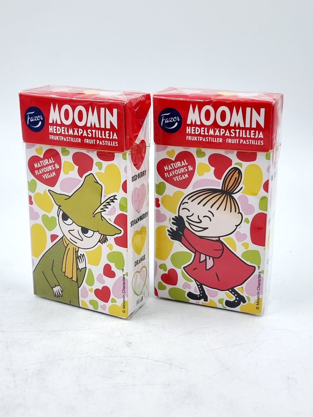 Конфеты пастилки Fazer "Moomin Hedelmapastilleja" фруктовые в виде сердечек (2x40) 80 г (из Финляндии)