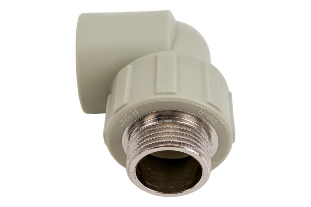 Угольник комбинированный PPR 20x3/4 НР серый