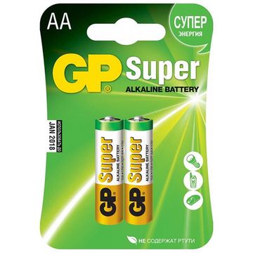 Батарейка АА 2шт GP Super Alkaline GP15A-2CR2