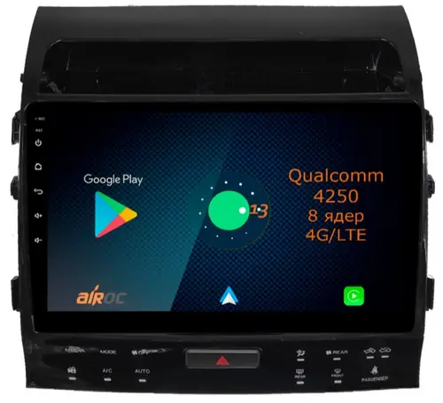 Магнитола для Toyota Land Cruiser 200 2007-2015 - Airok AQ-1131 Android 13, Быстрая, SIM-слот