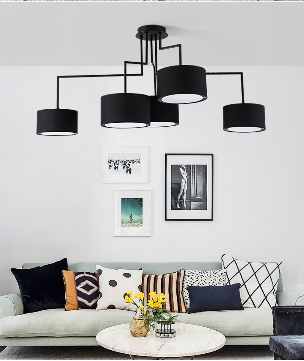 Ceiling design lamp  Noon 3 by Zeitraum (Black)