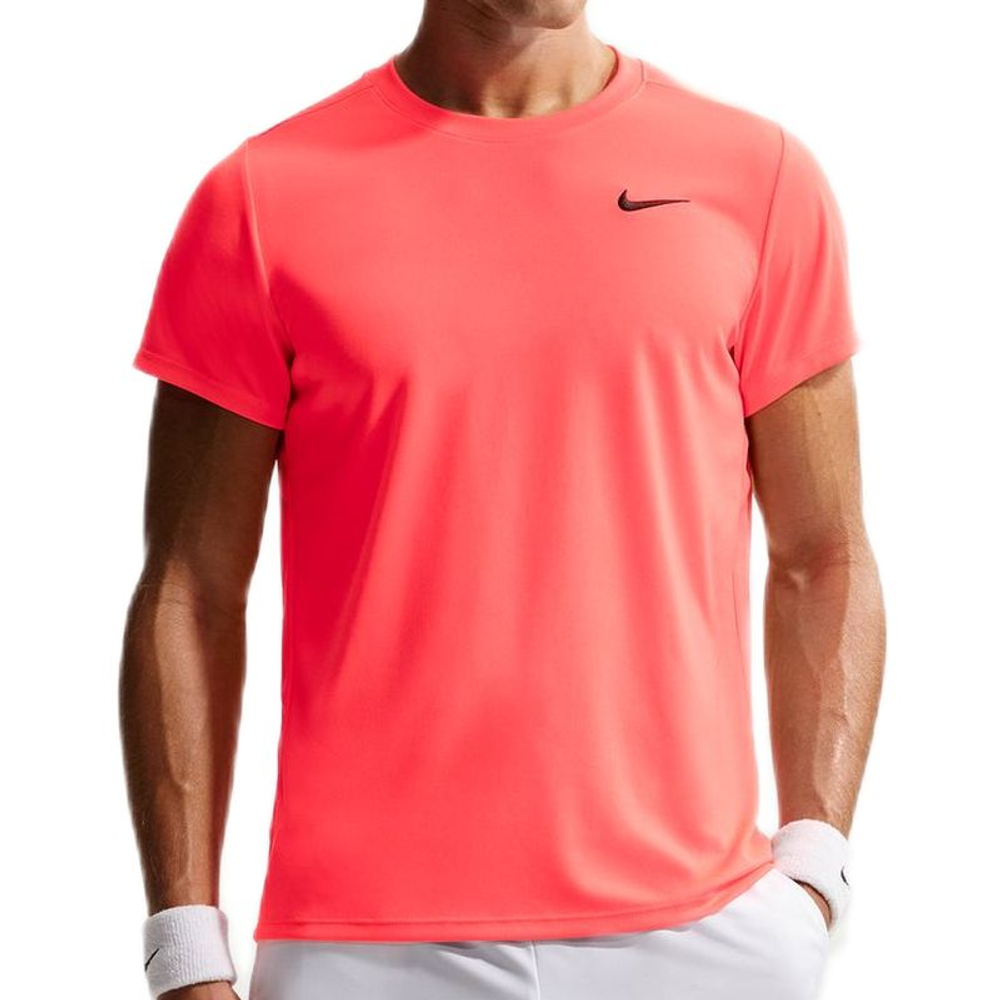 Мужская теннисная футболка Nike Court Victory - hot lava/black