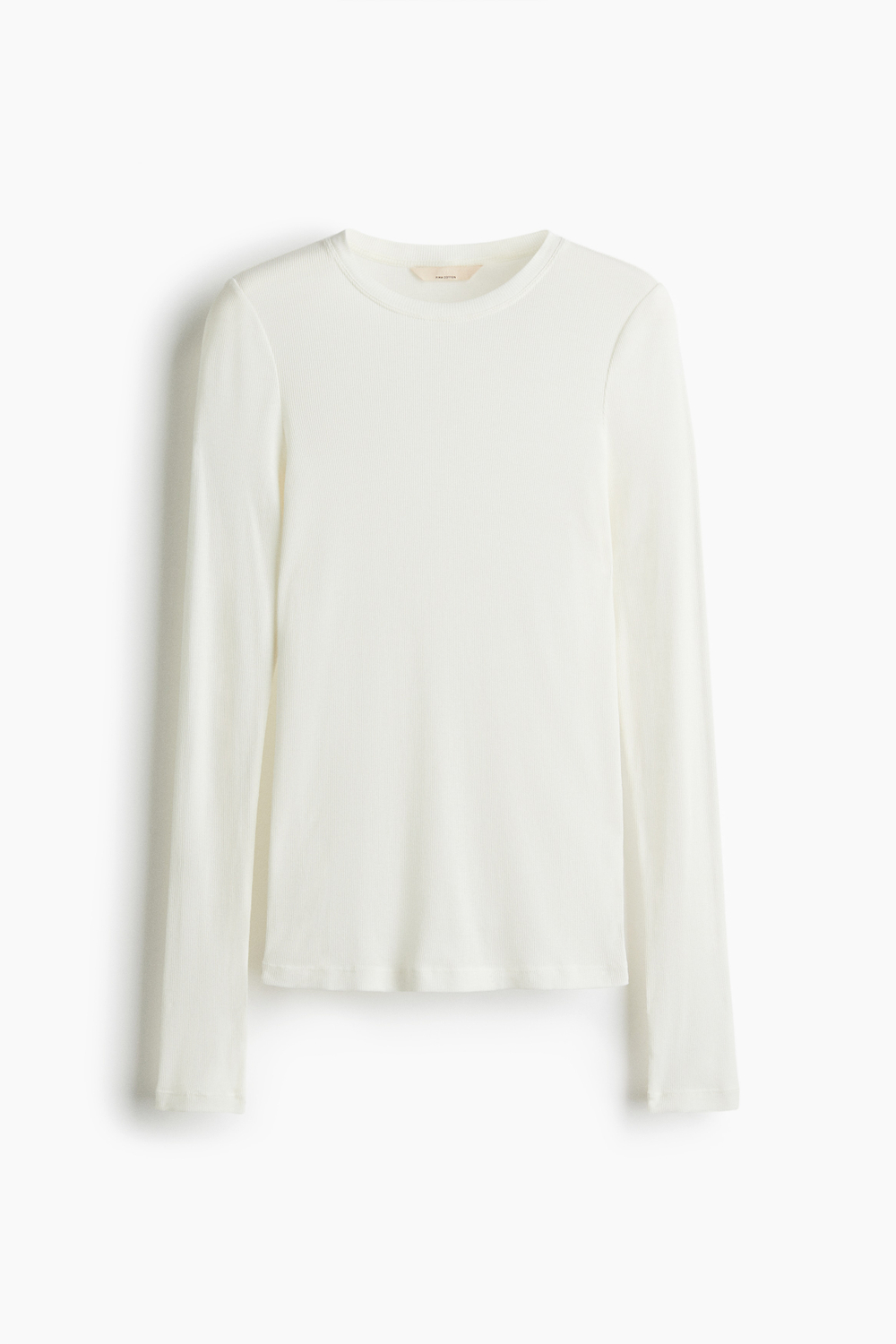 Топ из хлопка пима в рубчик - H&M