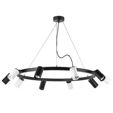 Люстра подвесная 10*GU10 LR020375365 черный/белый Rullo Lightstar