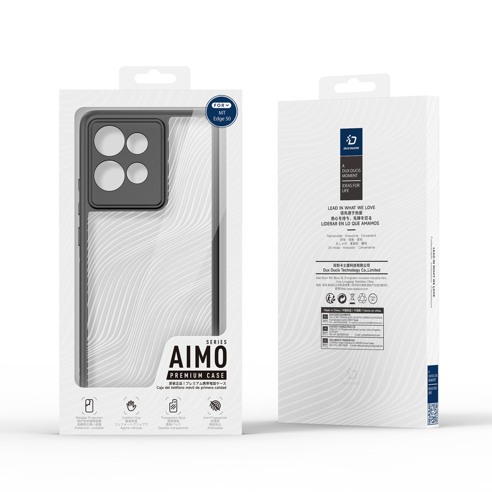 Тонкий чехол с мягкими рамками от Dux Ducis для Motorola Edge 50, серия Aimo Series Case