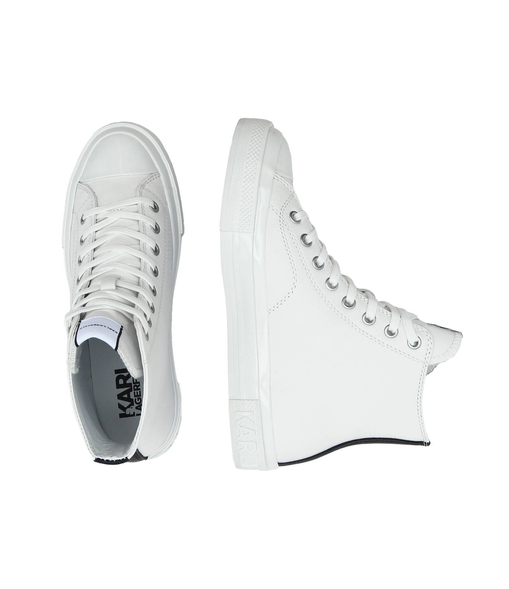 Кожаные кроссовки kampus iii karl nft hi lace Karl Lagerfeld - белый(KL60355N)