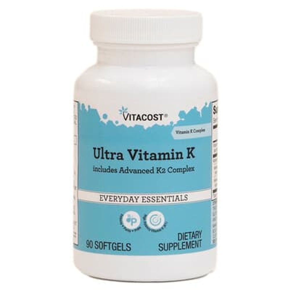 Vitacost, Ultra Vitamin K содержит улучшенный комплекс с витамином K2, 90 капсул