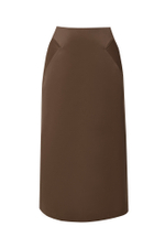 «Espresso foam» Юбка миди трапеция с разрезом.