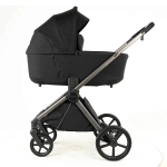 Коляска 2 в 1 Pituso Teffy, Caviar Black шасси Graphite