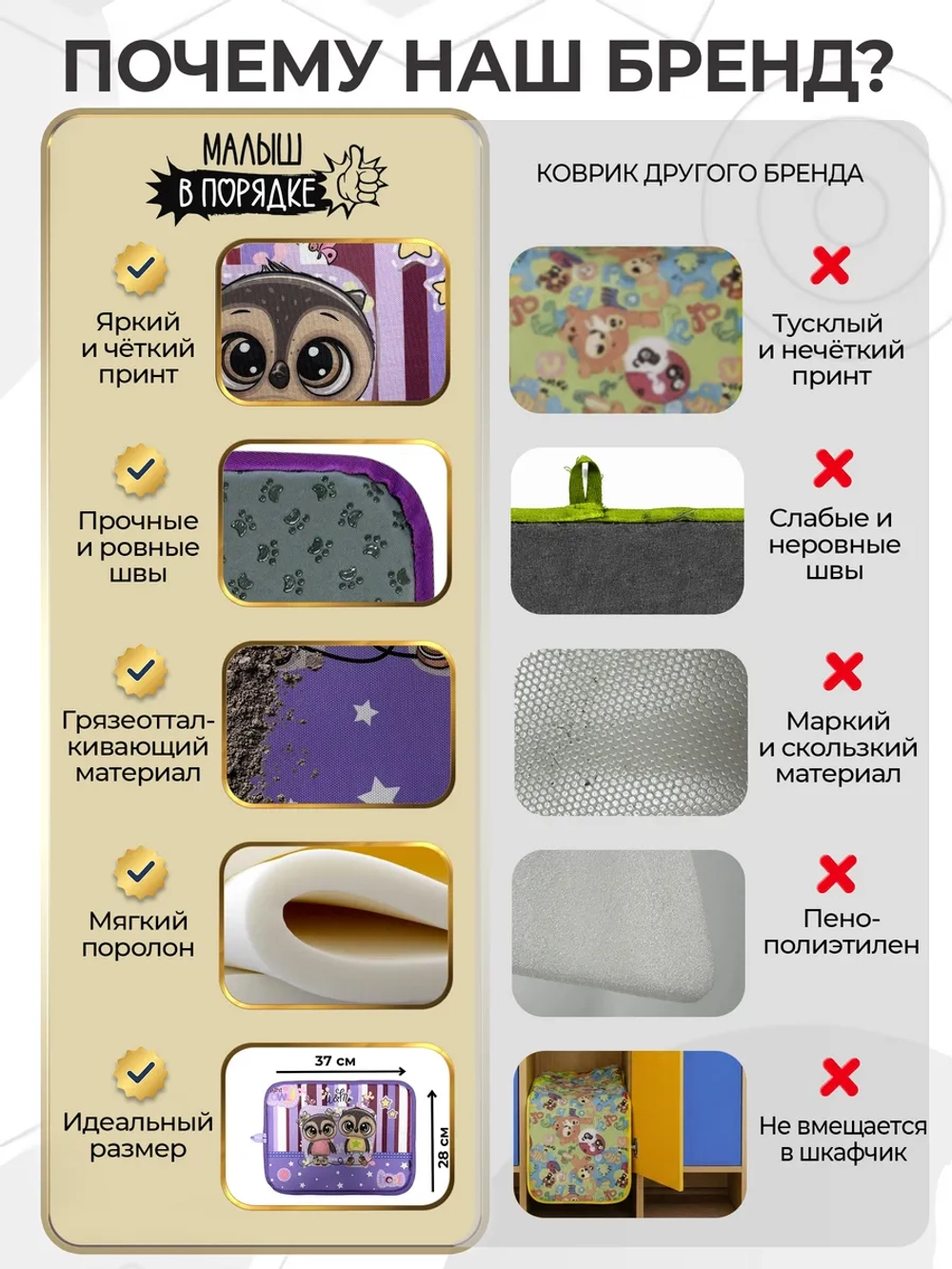 Коврик в садик для переобувания девочке