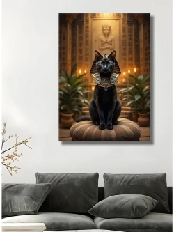 Картина "Царица с кошкой", галерейная 30х40см 1шт.