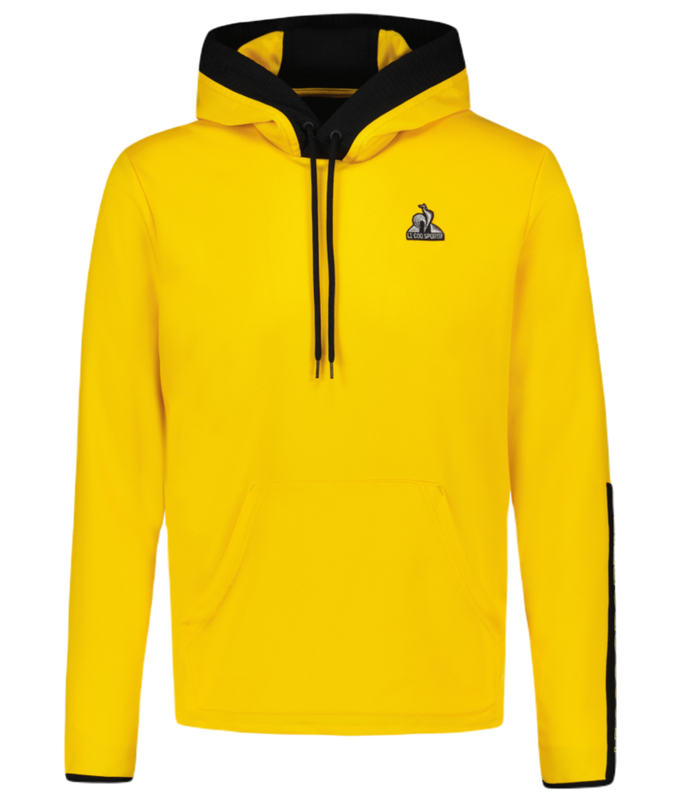 Мужская теннисная кофта Le Coq Sportif TECH Hoody N°1 SS23 - lemon chrome
