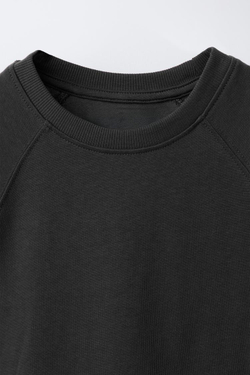 ZARA БАЗОВАЯ ФУТБОЛКА С РУКАВАМИ РЕГЛАН, АНТРАЦИТОВО-СЕРЫЙ
