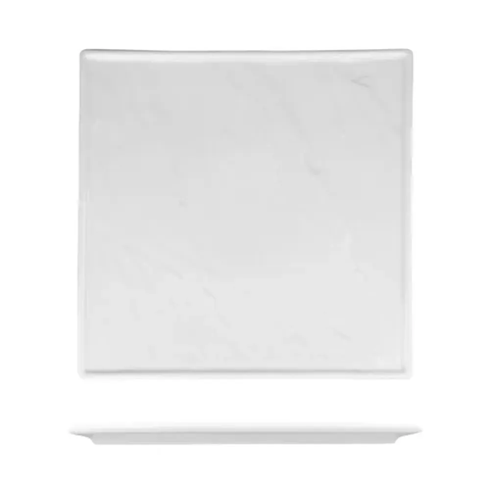 Блюдо квадратное 25,5*25,5 см h1,5 см Relief белое фарфор P.L. Proff Cuisine [3]