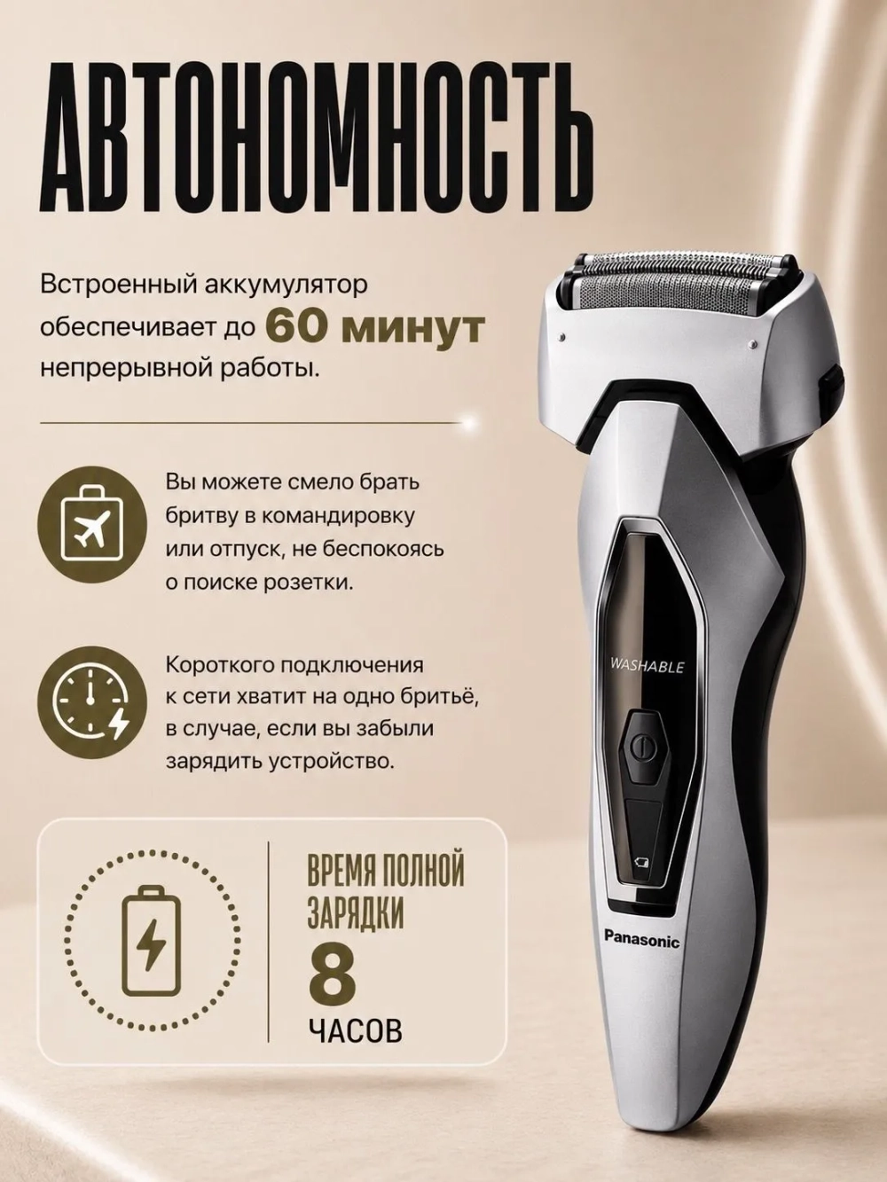 Электробритва PANASONIC ES-ERT3-S453