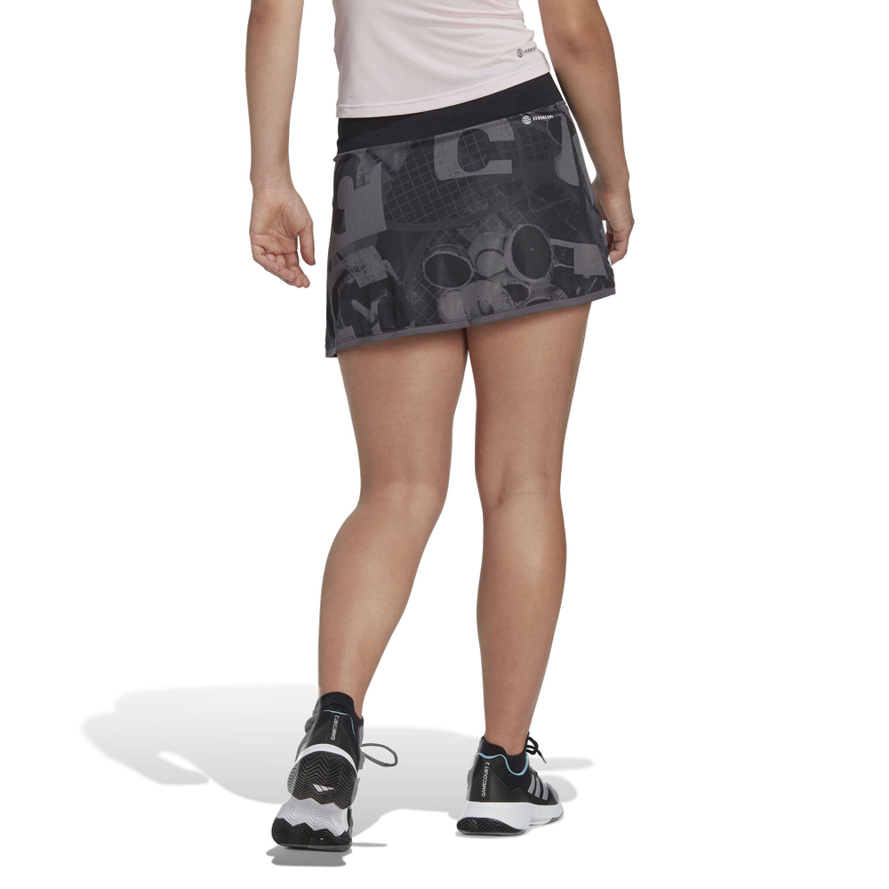 Женская теннисная юбка adidas Club Graphic Skirt Women - Black, Dark Grey
