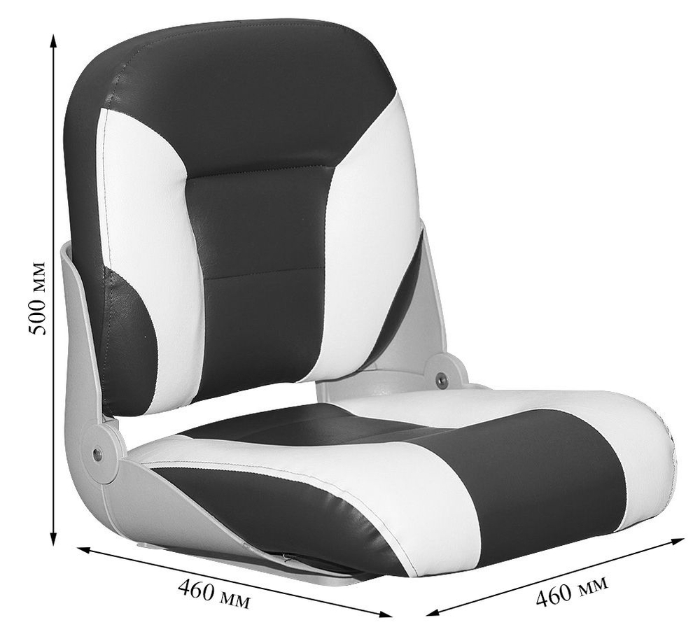 Сиденье типа "Sport low back", белое с серым (10253854)