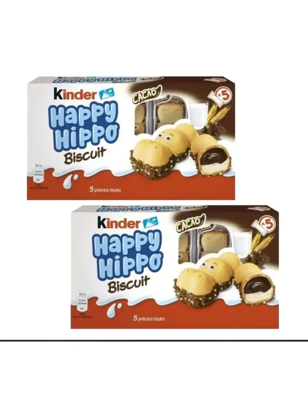 Печенье Kinder Happy Hippo Cacao / Киндер Хеппи Хиппо Какао