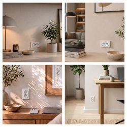 Розетка ЭРА Galaxy 15-2104-01 с заземлением двойная 2X2P+E Schuko 16А-250В IP20 белый | Эра Galaxy