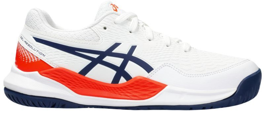 детские Кроссовки теннисные Asics Gel-Resolution 9 GS - white/blue expanse