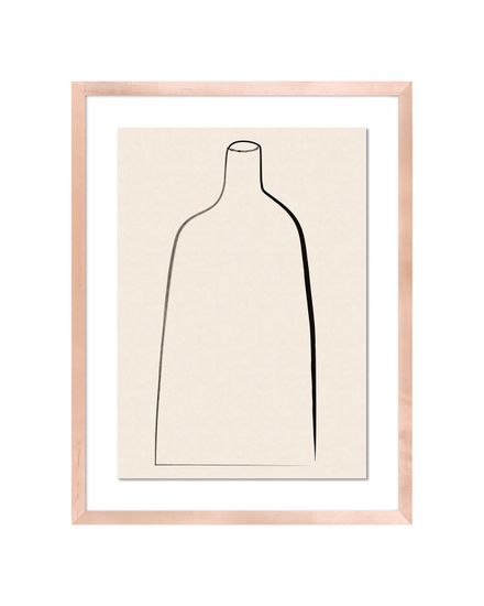 Постер "Minimal Vase" с дубовой рамой