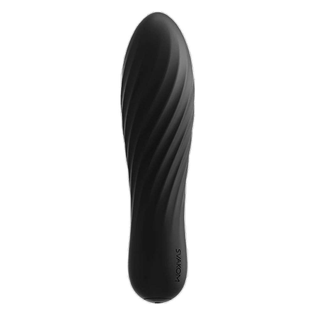 Черная вибропуля 10,6см Svakom Tulip Strong Firm Bullet Vibrator Black S115B