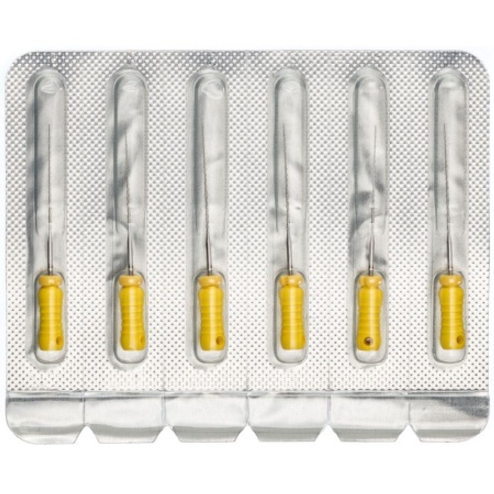Pro-Endo H-Files (25мм) №20 (6шт.) Про-Эндо Аш-файлы, каналорасширители ручные