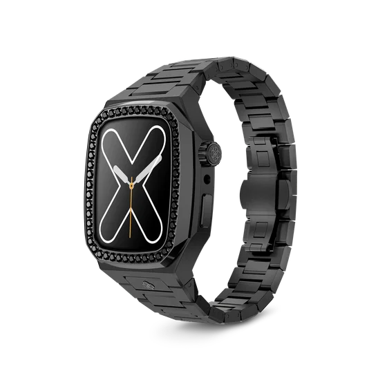 Корпус для Apple Watch EVD45 - Чёрный/Кристаллы