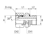 Штуцер FNE BSP 1/2 - BSP 1/2