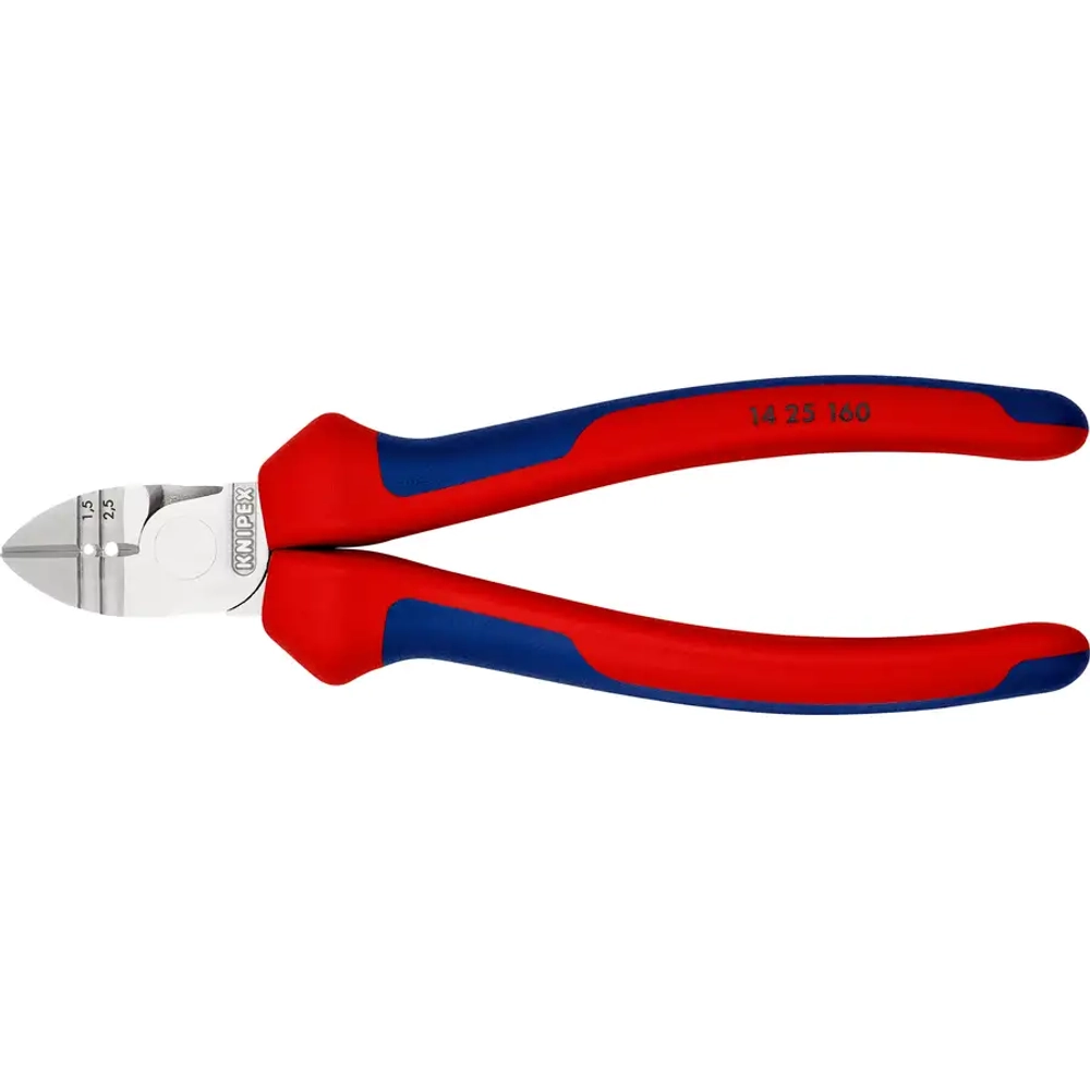 Кусачки боковые для удаления изоляции хромированные 160 мм Knipex 14 25 160