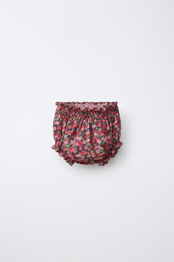 ZARA ТРУСЫ С ЦВЕТОЧНЫМ ПРИНТОМ MADE WITH LIBERTY FABRIC, РОЗОВАТЫЙ