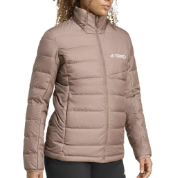Женская теннисная куртка Adidas Terrex Multi Light Down Climawarm - trace brown
