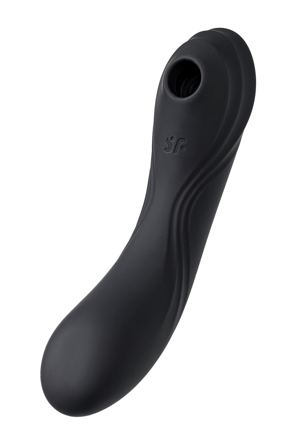 Вакуум-волновой бесконтактный стимулятор клитора Satisfyer Curvy Trinity 4, силикон, чёрный