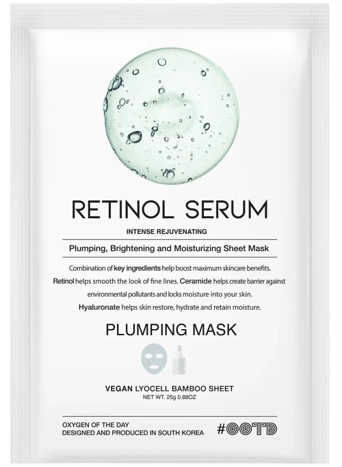 OOTD Retinol Serum Plumping Mask Тканевая маска для лица