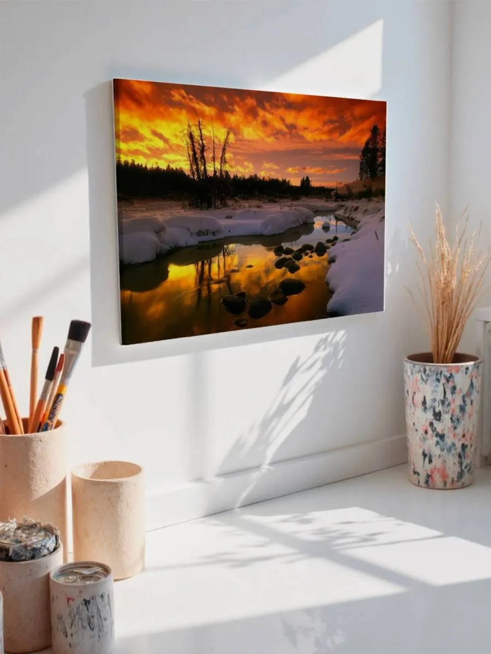Картина на стену 40 X 50 Зимний закат