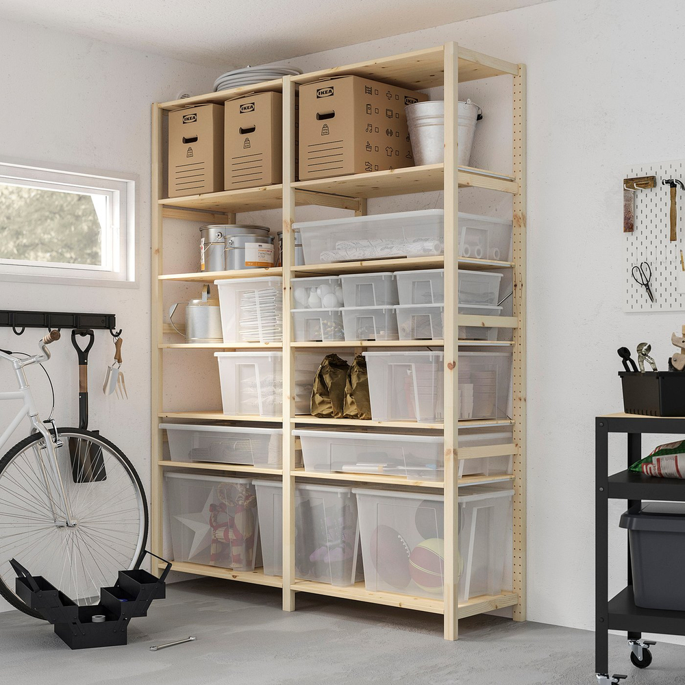 IKEA SAMLA  (ИКЕА САМЛА)  -  Контейнер - прозрачный 39x28x14 см/11 л