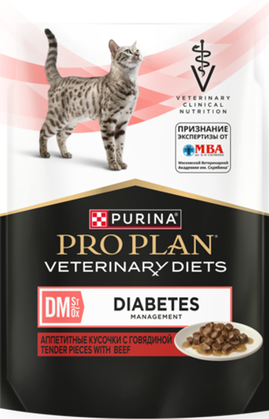 Pro Plan VD DM Diabetes с говядиной пауч для кошек 85 г