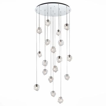 Светильник подвесной 18*E14 SL1175.103.18 хром/прозрачный Portici ST-Luce