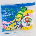 Шар (12''/30 см) Зверята и подарки, Ассорти, пастель, 5 ст, 25 шт.