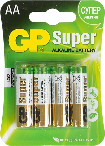 Элемент питания GP LR6 SUPER BL/4 (комплект 4 шт)