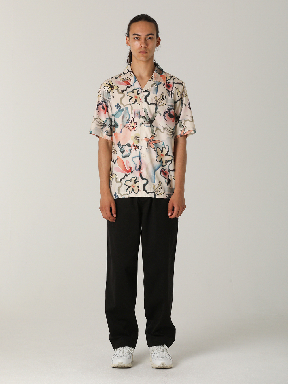 Мужская Рубашка Floral Revere Collar