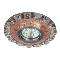 DK LD17 SL PK/WH Светильник ЭРА декор cо светодиодной подсветкой MR16, прозрачный розовый | Встраиваемые LED светильники