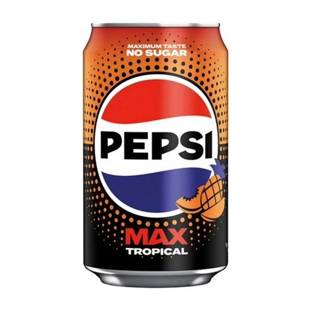 Напиток Pepsi MAX Tropical no sugar б/а с/г, 330 мл, 24шт Великобритания