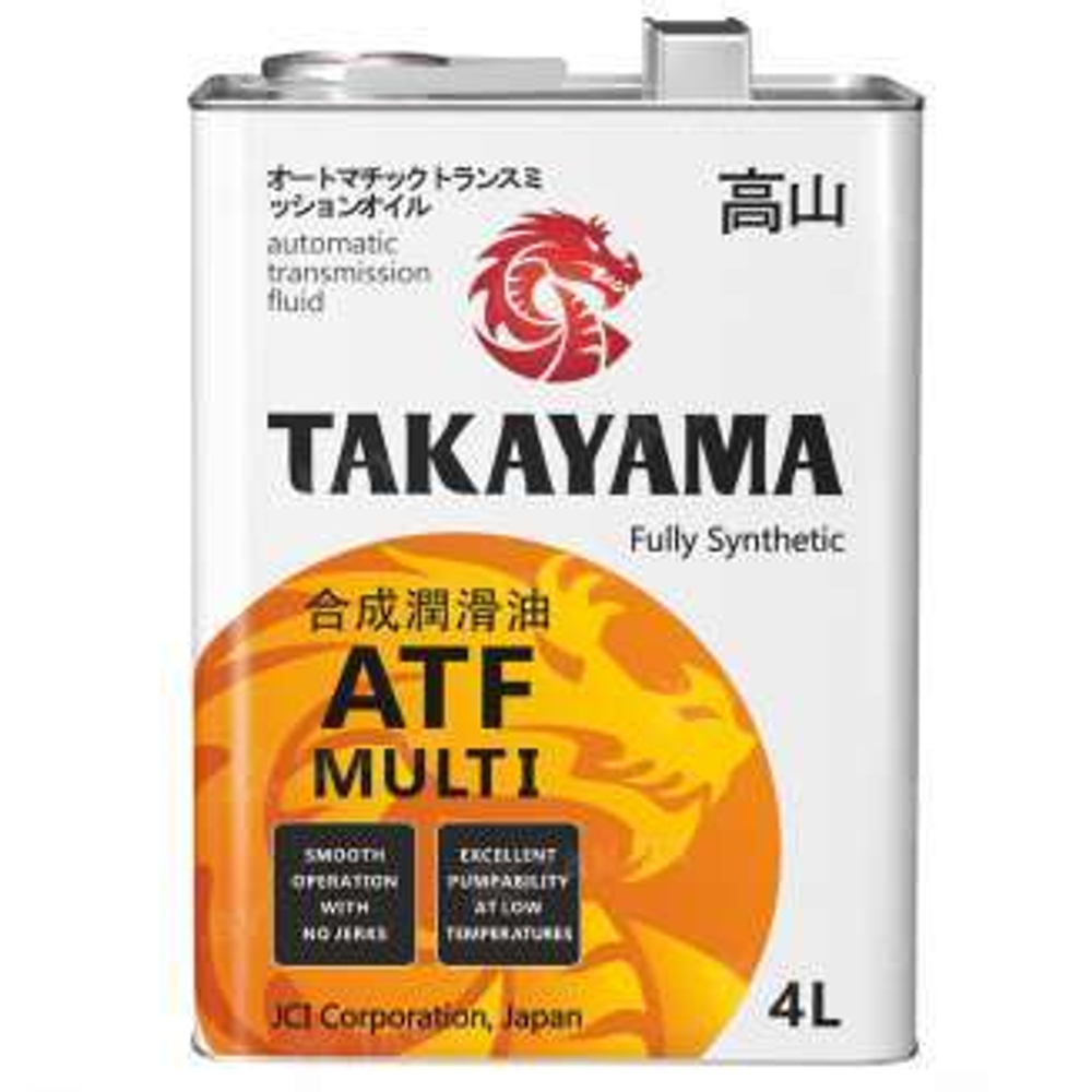 Масло трансмиссионное синтетическое TAKAYAMA Transmission ATF Multi 4л