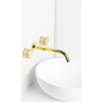 Смеситель для раковины Boheme PRESTIGE 152-2-G-PR С ВНУТРЕННЕЙ ЧАСТЬЮ, GOLD